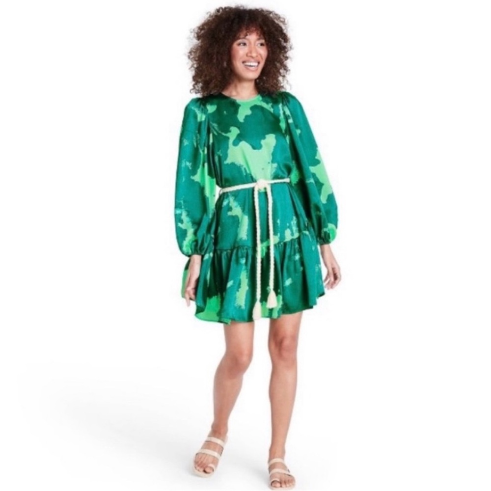 Alexis tie die green dress - Picture 3 of 7